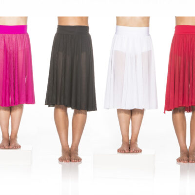 Knee Length Semi Sheer Skirt