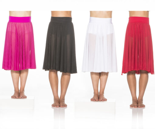Knee Length Semi Sheer Skirt